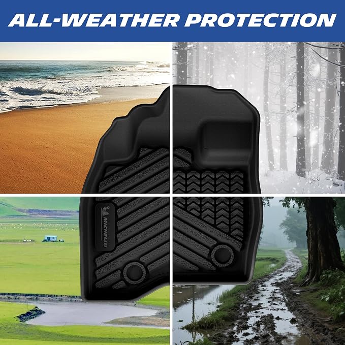 Michelin Vehicle Mats, All-Weather TPE Custom Fit Liner for 2015-2019 Explorer 7 Seats, Premier