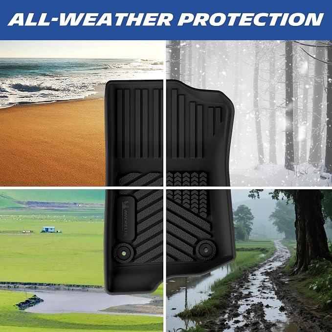 Michelin Vehicle Mats, All-Weather TPE Custom Fit Liner for 2020-2026 Jeep Gladiator JT, Premier