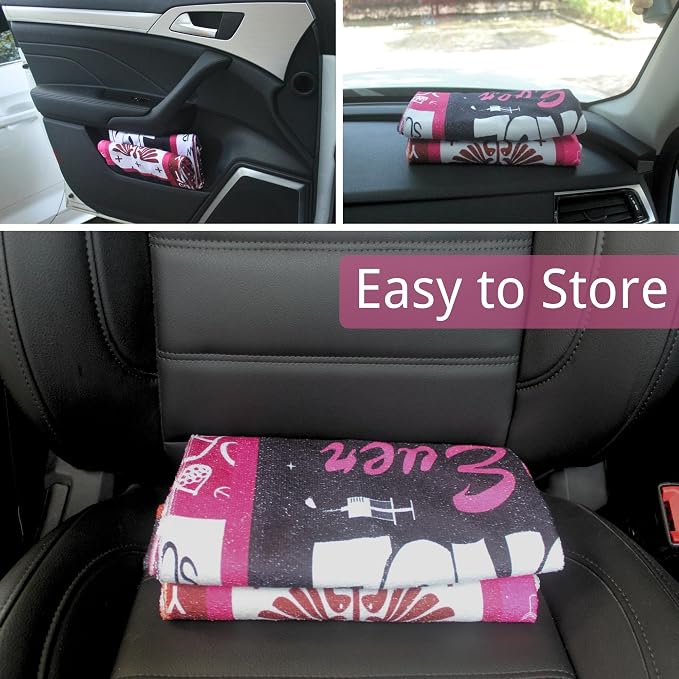 Waterproof Car Seat Cover for Front Seats, Protector for Cars SUVs Trucks, Sweat Towel Seat Covers Bucket for Gym,Workout,Beach,Hiking,Running and Swimming(Nurse Gift, 2PCS)