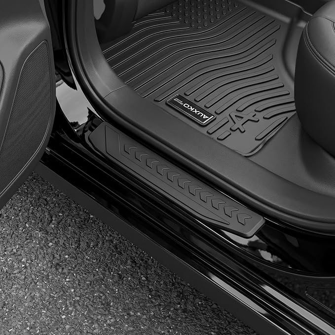 Auxko All Weather Floor Mats Cargo Mat & Door Sill Protector for Honda Civic Sedan 2012-2015 TPE Liners Accessories Guard Odorless Anti-Slip Floor Trunk Liner