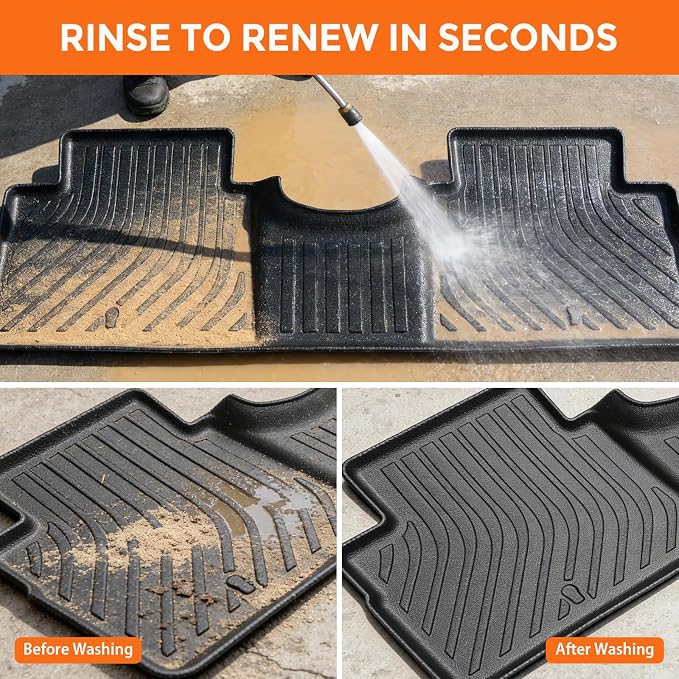 Floor Mats for Kia Soul 2014-2019 (Only for Base/Plus/Exclaim) | Not for Hybrid or Turbo, TPE All Weather Protection, Waterproof Non-Slip for Front & Rear (Two-Row Floor Mats & Cargo Liner)