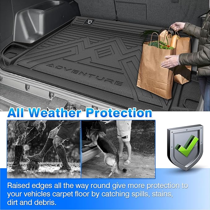Cartist Cargo Liner Fits for Toyota 4runner 2010-2024 (No 3rd Seat or No Sliding Cargo Deck) Accessories All Weather Rear Trunk Liner for 4runner Cargo Mat Heavy Duty