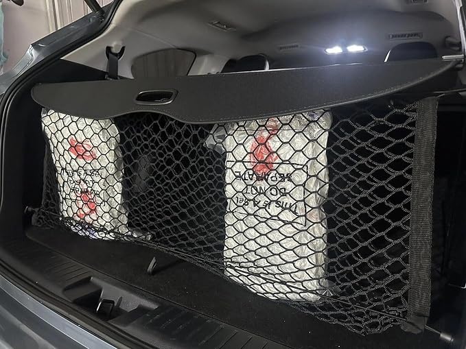 Trunk Organizer Cargo Net for Toyota Grand Highlander 2024–2026 – Envelope Style Cargo Net for SUV–Premium Mesh Car Trunk Organizer Vehicle Carrier Storage–Compatible with Grand Highlander
