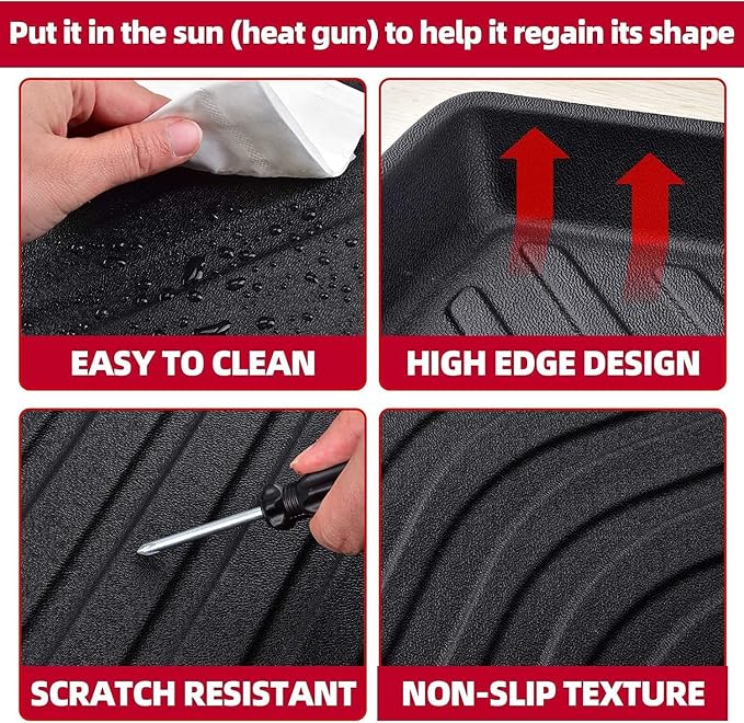 Naibeve Floor Mats for 2021 2022 2023 2024 2025 Toyota Venza-All Weather for Toyota Venza Floor Mats Liners 2 Row & Cargo Liner & Seats Back Cover(Floor Liner+Backrest Mats+Trunk Mat)