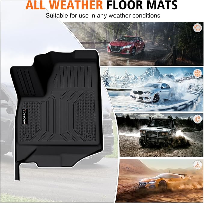 Floor Mats Cargo Liner with Backrest Mat for 2024-2026 Chevy Traverse & 2024-2026 GMC Acadia & 2025-2026 Buick Enclave 7 Seats Captain Chairs, TPE Rubber Mats Full Set wih Door Sill Guards Accessories