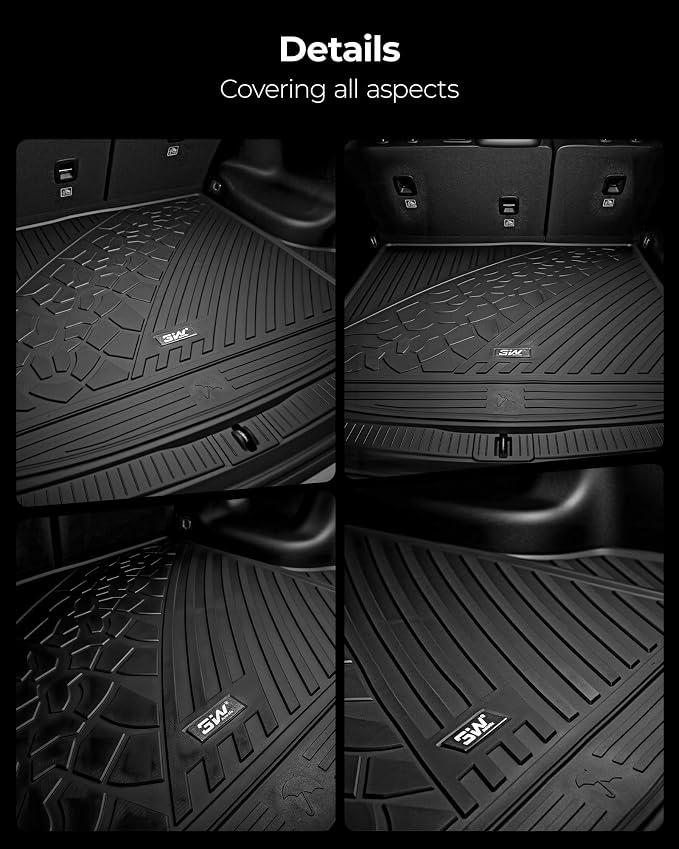 3W Cargo Liner & Seat Back Mats for 2021-2026 Chevrolet Chevy Suburban/GMC Yukon XL (Only Yukon XL, Not Fit Yukon)/Cadillac Escalade ESV (Only Escalade ESV, Not Fit Escalade)