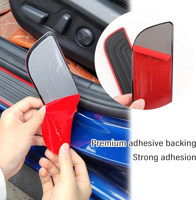 4PCS Car Door Sill Protector,Anti-Scratch Rubber Car Door Protector Edge Guards for Door Steps,Universal Automotive Exterior Accessories Waterproof Door Threshold Strips (Sport, Width 2.36")