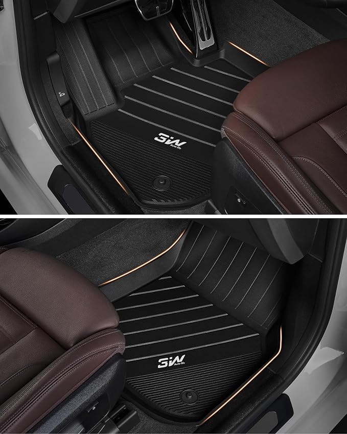 3W Floor Mats for Subaru Forester 2019-2023 2024, Custom Fit TPE All Weather Floor Liners, 1st & 2nd Row Full Set Car Accessories