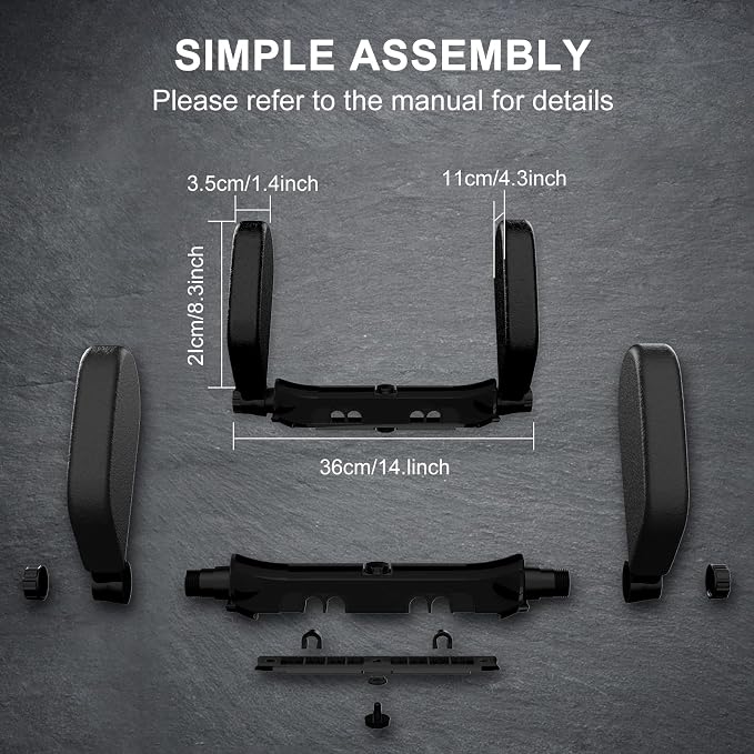 Car Headrest Pillow, Roadpal Adjustable Sleeping Headrest for Car Seat, Head Neck Support Rest Pillows for Kids Adults Travel, Only fit for Car Seat Headrest with Poles-Black