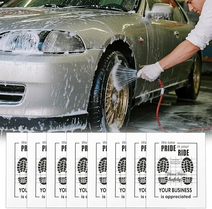 White Car Paper Floor Mats,100Pcs Vehicles Disposable Floor Pads,Temporary Cars Floor Protector,Automotive Mat Covers Protector,Waterproof Car Foot Pads Protective Papers,16x20inch (New Packaging