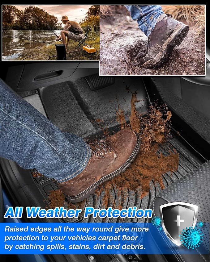 Cartist Floor Mats Custom Fit for Acura ILX 2013-2022 All Weather Floor Liners Front & 2nd Row Carpet Protection 3D TPE Heavy Duty Waterproof
