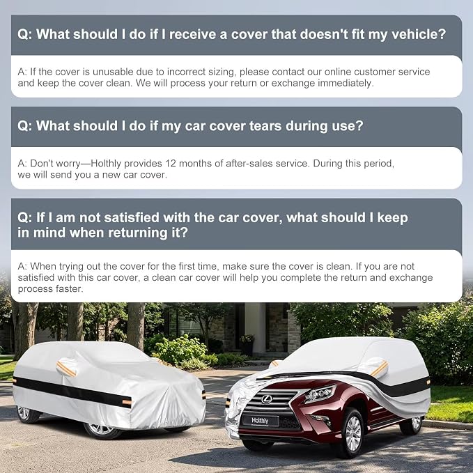 10 Layers SUV Car Cover Custom Fit Lexus GX GX550 GX460 GX470,Overtrail,Luxury(2013-2026),Waterproof All Weather for Automobiles, Outdoor Full Cover Sun Rain Protection with Cotton. Silver