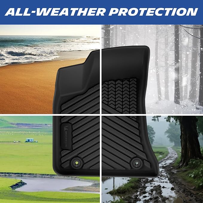 Michelin Vehicle Mats, All-Weather TPE Custom Fit Liner for 2011-2023 Dodge Charger AWD/Chrysler 300 AWD, Premier