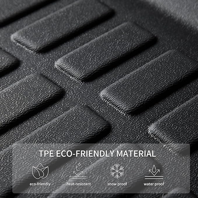 KELCSEECS Floor Mats & Cargo Liner Custom for Ford Mustang 2015-2026(NOT for Mustang Mach-E,Cargo Liner with Subwoofer),All Weather Protection Anti-Slip TPE Liners Full Set Accessories Black