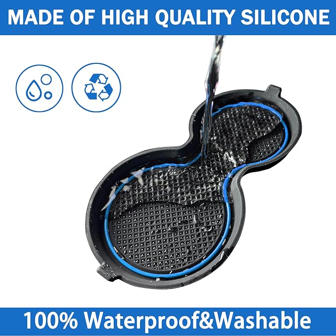 for Honda Civic Accessories 2026 2025 2024 2023 2022 Cup Holder Inserts Center Console Liner 3D Silicone Cup Holder Coaster Protector Mat Pad Non-Slip Interior Decoration for Civic 3Pcs (Blue)