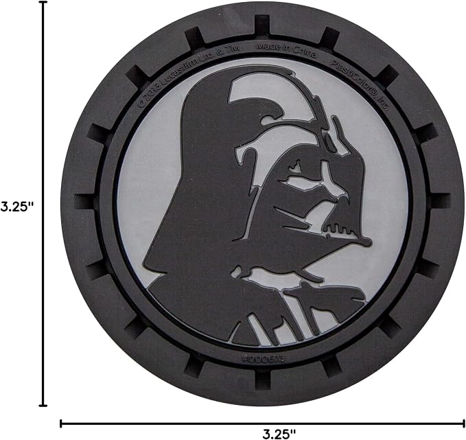 Plasticolor 000673R01 Star Wars Darth Vader Auto Car Truck SUV Cup Holder Coaster 2-Pack