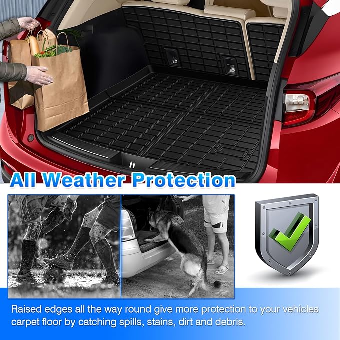 RDX Cargo mat - Trunk Mat for Acura RDX 2019-2025, All Weather Trunk Mat & Backrest Mat for RDX Accessories, Heavy Duty Rubber Mats, Car Accessories