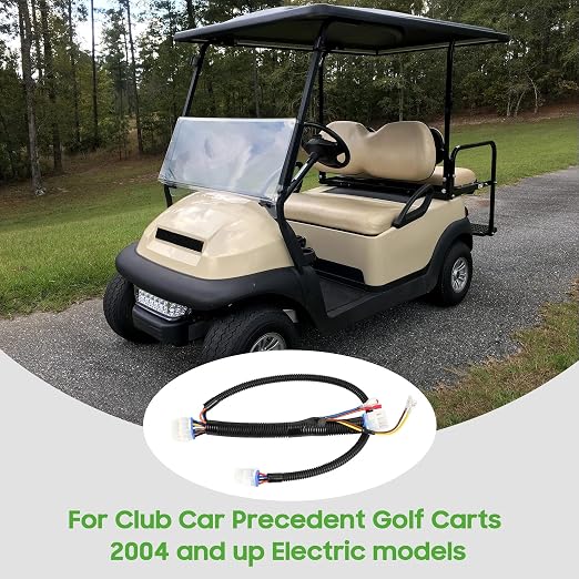 10L0L Golf Cart Short Headlight Wiring Harness for Club Car Precedent | Electric Cart (2004-Up, 12-Pin), with Switch, Plug and Play