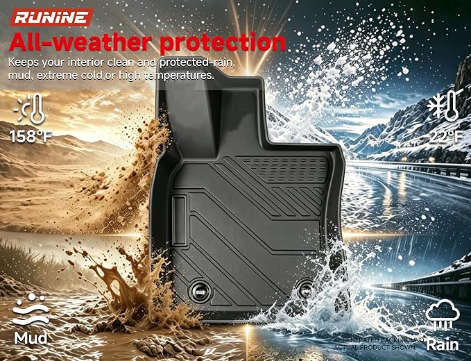 Floor Mats for Toyota Camry 2018-2022 2023 2024 (Not for Hybrid or AWD), All Weather Protection Custom Floor Mats Trunk Cargo and Car Windshield Cover Set Car Accessories,Car Floor Liners Set