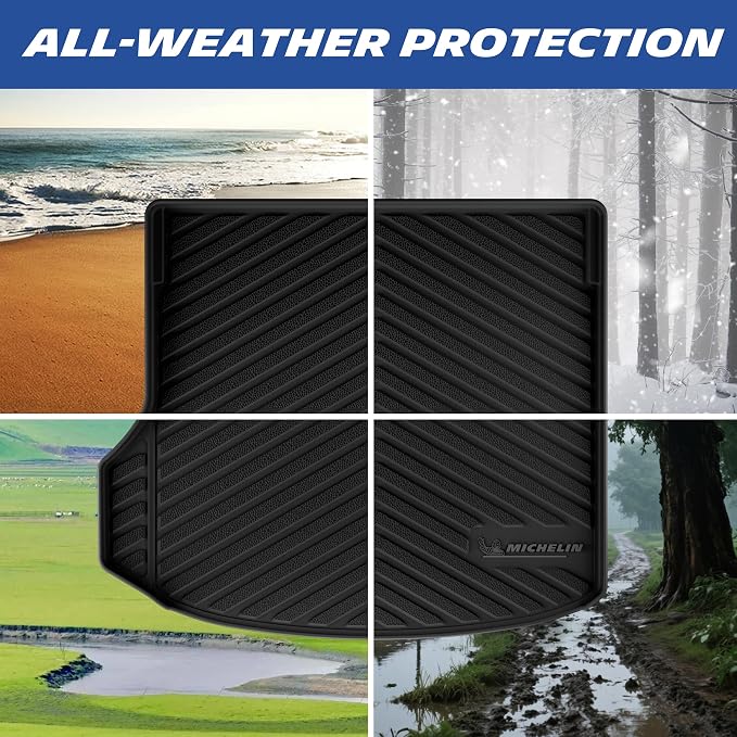 Michelin Vehicle Mats for 2024-2026 Chevy Equinox EV | Not Fit Gas, All-Weather TPE Custom Fit Liner, Premier