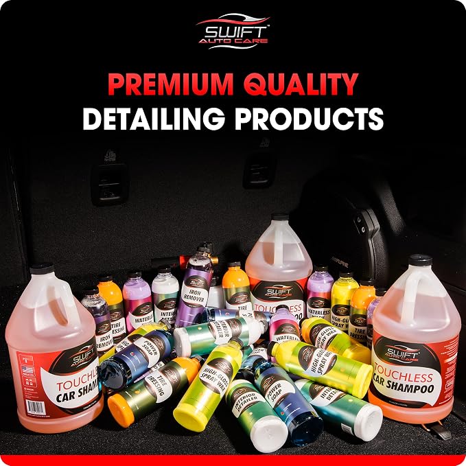 Swift Touchless Ceramic Foamable Wax (5 Gallon) – Spray On/Rinse Off For High-Gloss, Hydrophobic Protective Layer | For Foam Cannon & Foam Pump Sprayer After Car Wash | Wax Cars, Trucks, RV’s & More!