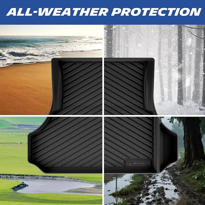 Michelin Vehicle Mats, All-Weather TPE Custom Fit Liner for 2011-2023 Dodge Charger RWD/Chrysler 300 (1 Piece), Premier
