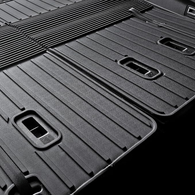 Cargo Mat Backrest Mat for 2016-2022 Honda Pilot 8 Passengers (No Elite Models), All Weather TPE Car Liner Car Mat for 2022 Honda Pilot Accessories