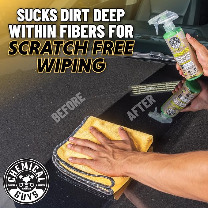 Chemical Guys, Professional Microfiber Towels, 16 x 16 in, Gold, 24 Pack | Ultra-soft, scratch-free towels to buff wax, dry panels and clean glass and interiors, machine washable