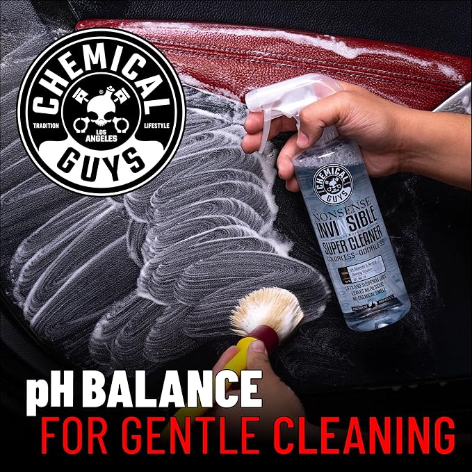 Chemical Guys Nonsense Colorless & Odorless All Surface Cleaner - Interior Cleaner, Safe for Vinyl, Rubber, Plastic, Carpet, and Upholstery, pH Balanced, Residue-Free, Unscented, 16 Fl Oz, Pack of 2 | Colorless, odorless, residue-free cleaner lifts dir...