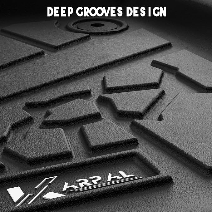 KARPAL Floor Mats for Jeep Grand Cherokee 2016-2021 / Dodge Durango 2016-2026, All Weather TPE Custom Fit Floor Liners Car Mats Accessories, Front & 2nd Row
