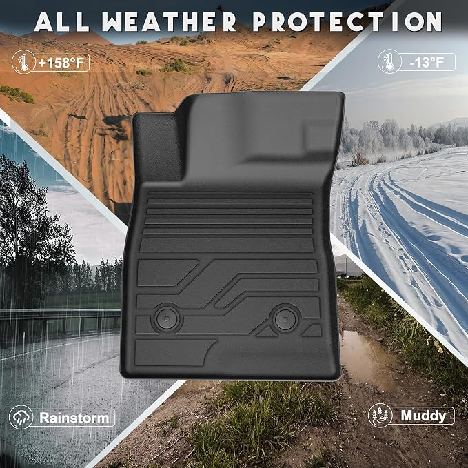 KARPAL Floor Mats for 2024 2025 2026 Chevrolet/Chevy Trax & Buick Envista, All-Weather TPE Custom Fit Anti-Slip Floor Liners Car Mats Accessories