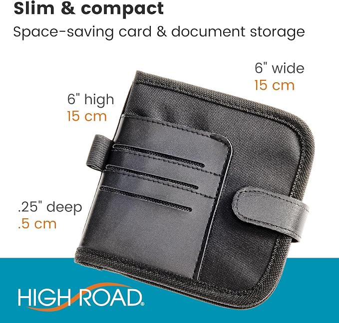 High Road Car Visor Organizer and Registration and Insurance Card Holder with Clear Document Pockets and 3 Card Holders - Vehicle Document Holder for Cars, Trucks and SUVs - 12 pack