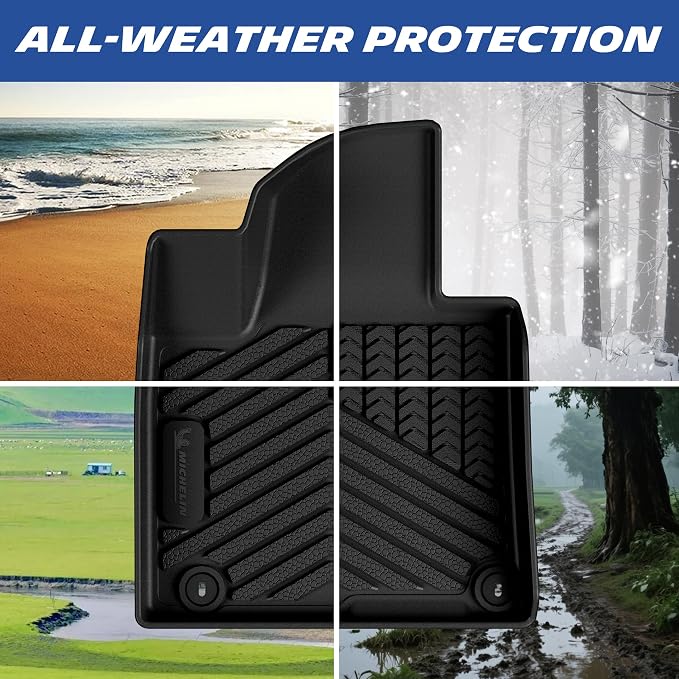 Michelin Vehicle Mats, Premier Series All-Weather TPE Custom Fit Liner for 2021-2026 Kia Sorento Gas 6 & 7 Seats Floor Mats (5 Piece)