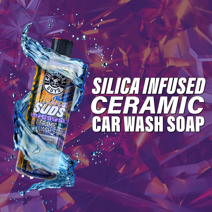 Chemical Guys, HydroSuds Ceramic Foaming Car Wash Soap, Berry, 1 Gallon | Ceramic polymers add gloss and water beading, thick foam for cannons, guns or buckets, sweet berry scent