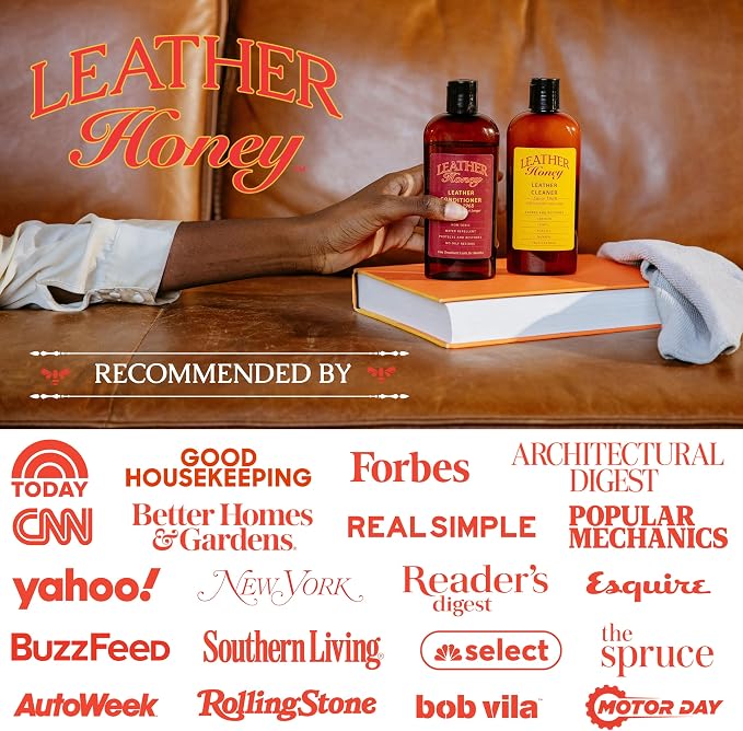 Leather Honey Best Leather Conditioner Since 1968. For Use on Leather Apparel, Furniture, Auto Interiors, Shoes, Bags and Accessories. Non-Toxic and Made in the USA!