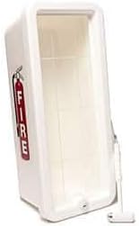 Cato 10501-H White Plastic Chief Fire Extinguisher Cabinet for 2-1/2 or 5 lb. Extinguisher, with Hammer and Cylinder Lock