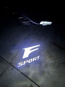 F LED F Sport Car Door Puddle Lights, Welcome Light ForLexus IS/ES/LS/GS/GX/LX/RX/RC/UX200 Easy Plug & Play (2X White)