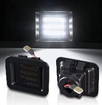 POPMOTORZ LED License Plate Lights Assembly Tag Lamps Smoked Lens Compatible with 2015-2022 Ford F-150 2015-2022 F-150 Raptor Pickup Truck Raptor LED Tag Lights 18SMD 6000K White 2 Pieces