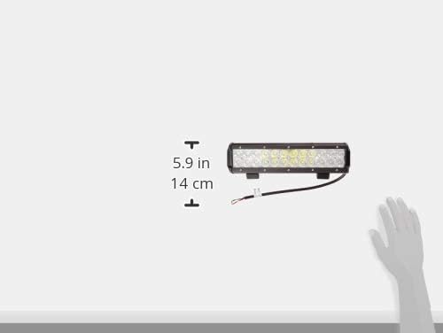 Nilight 12 Inch 72W LED Light Bars Spot Flood Combo Off-Road Light Mounting Bracket Horizontal Bar Tube Clamp with Off Road Wiring Harness, 2 Years Warranty (Pack of 6)