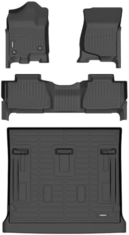 ANBINGO®Fit for Chevy Tahoe/GMC Yukon Floor Mats 8 Seat 2007-2014,for GMC Yukon(NO XL) Car Weather Mat All Weather Mats for Chevy Tahoe TPE Car Matt Rugs for Tahoe Rubber Trunk Carpet for Yukon