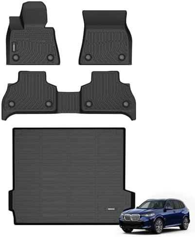 ANBINGO® Floor Mats & Cargo Liner for BMW X5 (G05) 2019-2026, sDrive40i / xDrive40i / xDrive50i / xDrive50e / M50i / M60i / M Base/M Competition, All Weather Waterproof TPE Car Mats, Full Set-Black