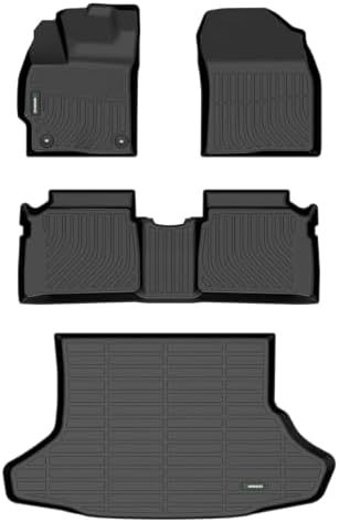 ANBINGO®Fit Toyota Prius Floor Mats 2010-2015& Cargo Liners All Weather Mats for Prius for Prius Car Weather Mat TPE Car Matt Rugs for Prius Rubber Trunk Carpet for Prius