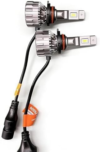 SEALIGHT 9005 9006 Bulbs Combo, 140,000LM Super Bright 6500K Cool White 9005 9006 Bulbs, 70000Hours Lifespan, HB3 HB4 Fog Bulbs with 15000RPM Cooling Fan, Pack of 4