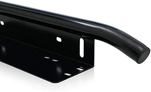 SKYWORLD 22.8 inch Bull Bar Aluminum Alloy Front Bumper License Plate Mount Bracket Holder for Daytime Running Light Offroad LED Light Bar, Black