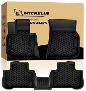 Michelin Vehicle Mats, All-Weather TPE Custom Fit Liner for 2018-2024 BMW X3 & 2019-2025 BMW X4 (3 Piece), Premier