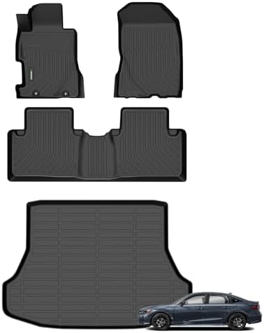 ANBINGO® Floor Mats & Cargo Liner for Honda Civic Hybrid Sedan 2025 2026, All Weather Car Floor Mat Floor Liners for Honda Civic 2025 2026 Accessories-Black