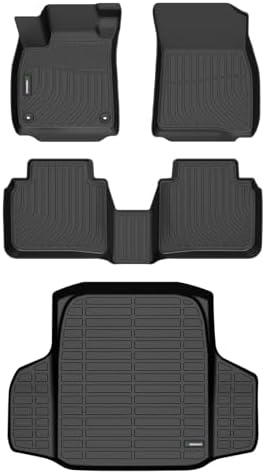ANBINGO®Floor Mats Fit for Honda Accord(Include Hybrid) 2023-2026&Cargo Mat All Weather Mats for Accord 2024 TPE Car Mat Rugs for Accord 2023 Rubber Trunk Carpet for Accord 2025 Automotive Accessories