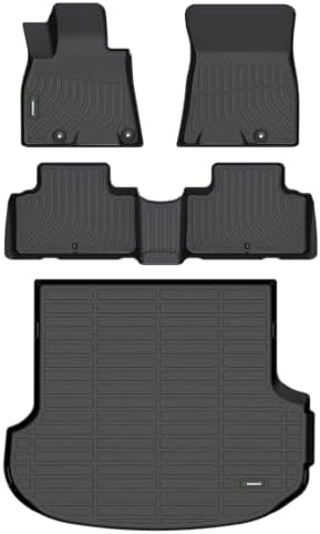ANBINGO® Floor Mats & Cargo Liner for Genesis GV80 5 Seats 2026 2025 2024 2023 2022 2021 (Not Fit Coupe) All Weather Floor Liners Protection TPE Heavy Duty Non-Slip Automotive Accessories, Black