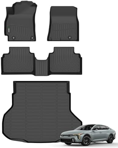ANBINGO® Floor Mats & Cargo Liner for 2025 2026 Kia K4 LX LXS EX GT-Line/GT-Line Turbo All Weather Car Mats TPE Floor Liners K4 Accessories