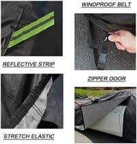 KouKou Waterproof SUV Car Cover Suitable for Honda HRV from 1998 to 2025, 7 Layers Heavy Duty Car Cover Waterproof All Weather with Zipper Door for Sun Rain Snow Dust Uv Protection.Black